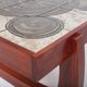 Table basse danoise en palissandre et céramique signée "Ox Art"