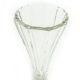 Art Deco vase, transparent glass, Poland, 1930s
