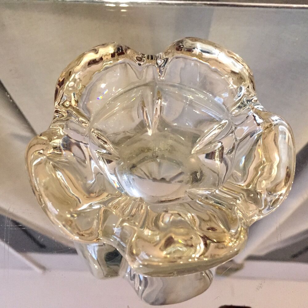 Pocket tray or candle holder in the shape of a flower Daum France