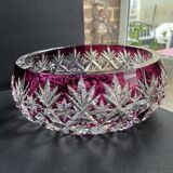 Salad bowl or bowl – Cut crystal overlay - Saint Louis