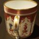 Porcelain cup and cup, royal manufacture of Limoges