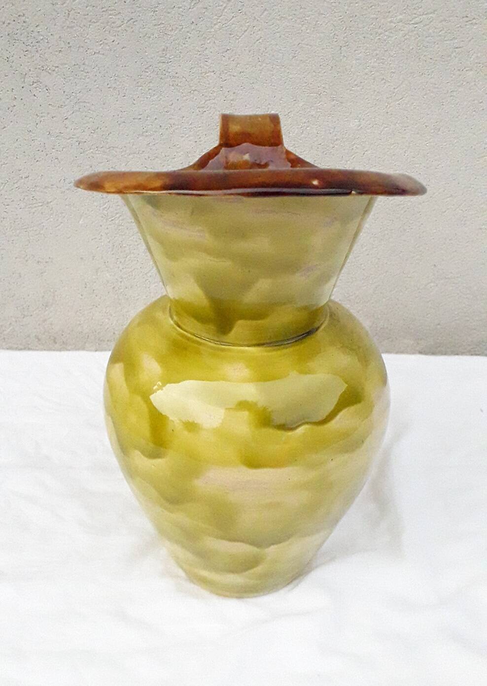 Ceramic pitcher vase from the 1950s.
