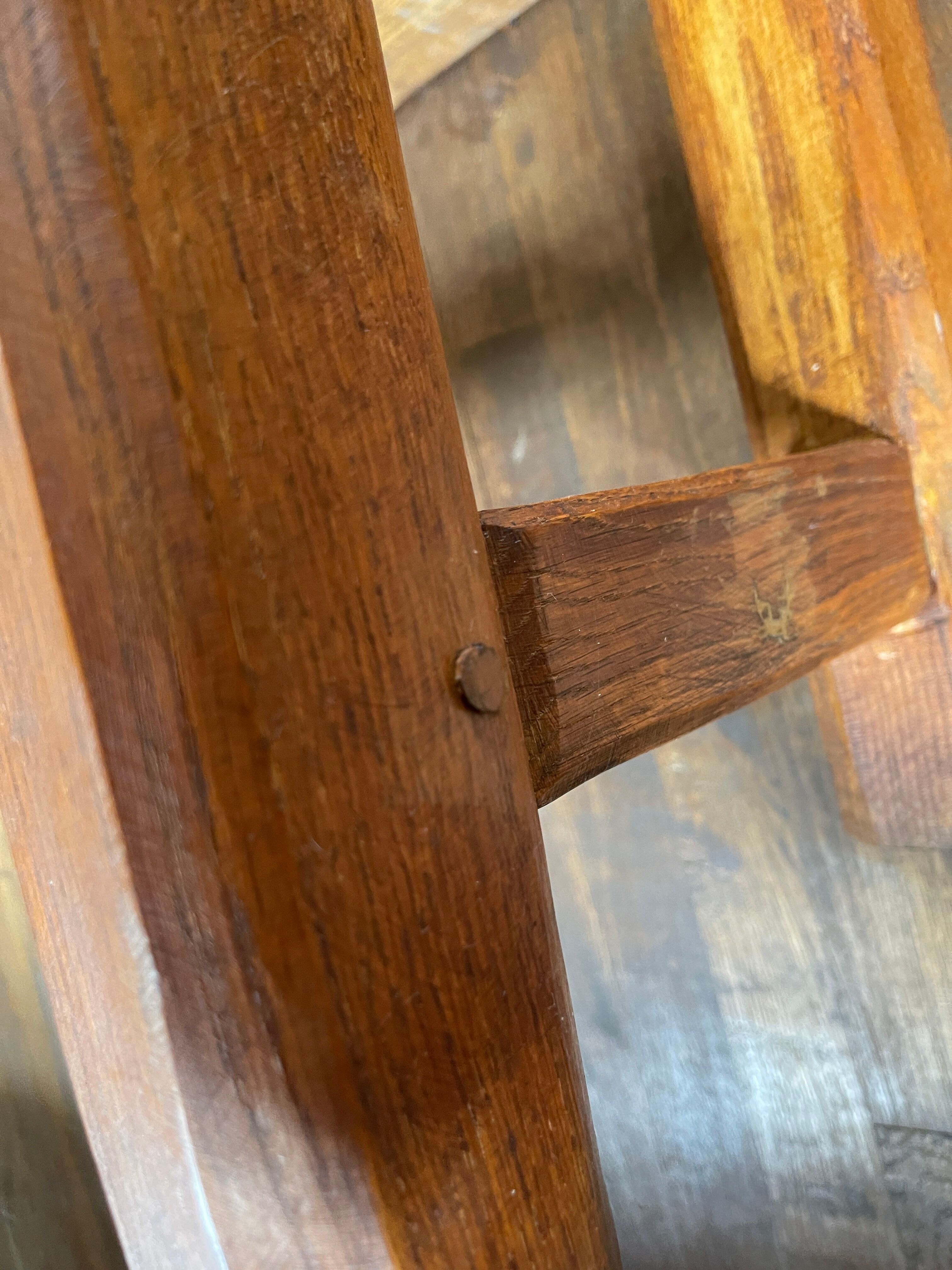 Table base brutalist solid wood