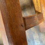 Table base brutalist solid wood