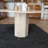 table octogonale travertin