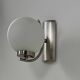 Pair of vintage wall lights, chrome and opaline, France, 1970.