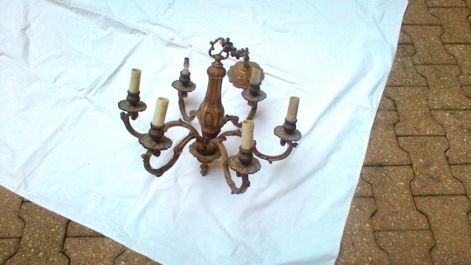 Lustre 6 branches en bronze