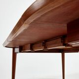 Restored teak dining table by henry rosengren hansen for brande møbelindustri mk9477