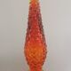 Italian carafe in Empoli glass color orange red 70