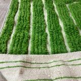 Handmade traditional natural wool rug green size 150 x 250 cm