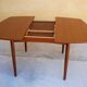Scandinavian dining table extendable teak by Henry Walter Klein