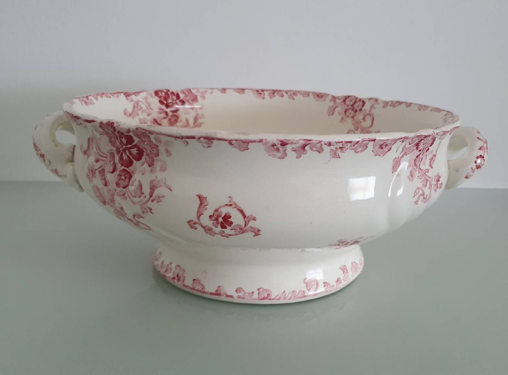 Large salad bowl, Longwy Enamels, Beauvais model - 1930s