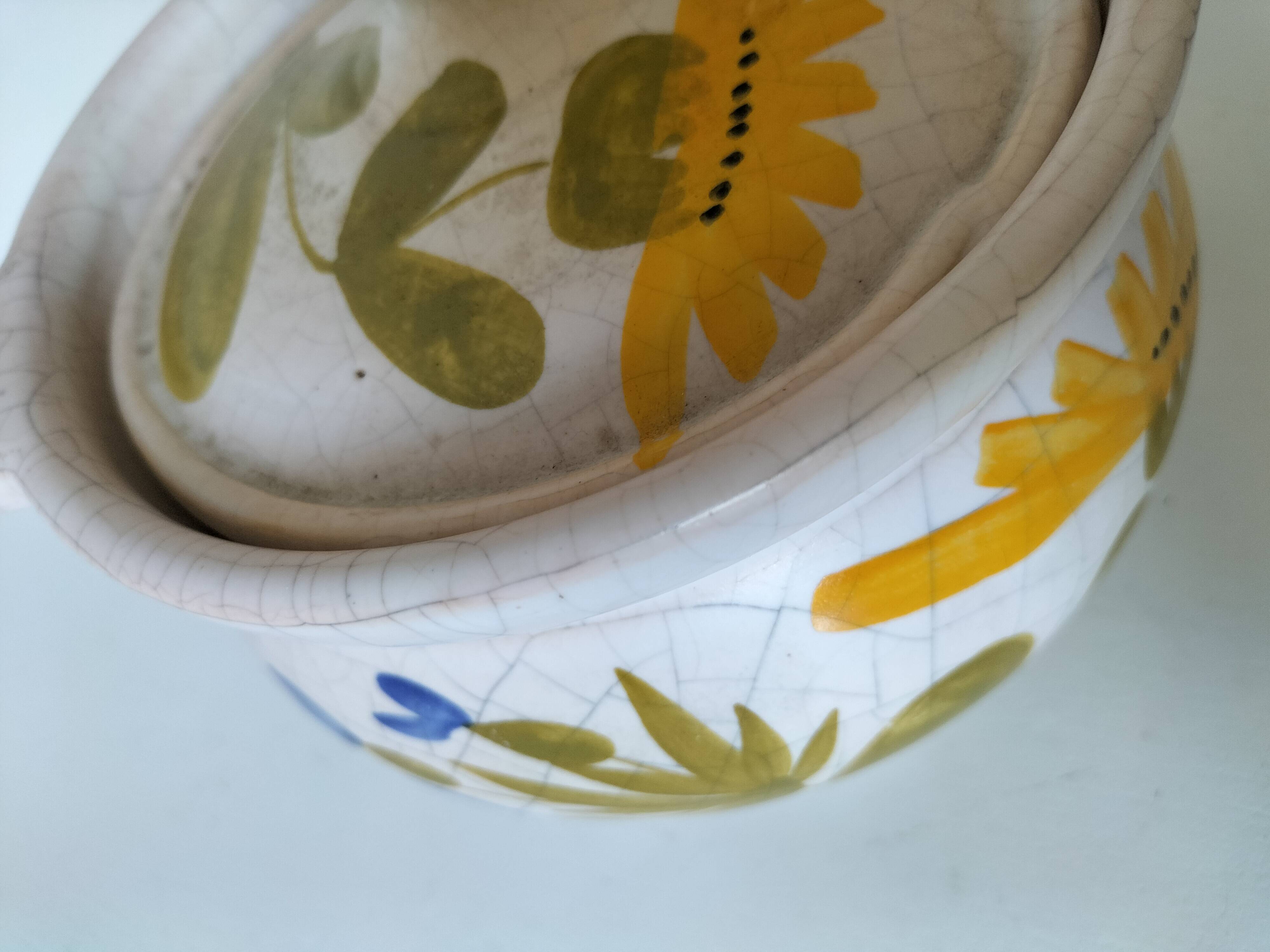 Covered pot Poteries du Marais - Rare country decor