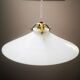 Ancienne suspension baladeuse en opaline blanche art déco 1930 ø 24.5 cm