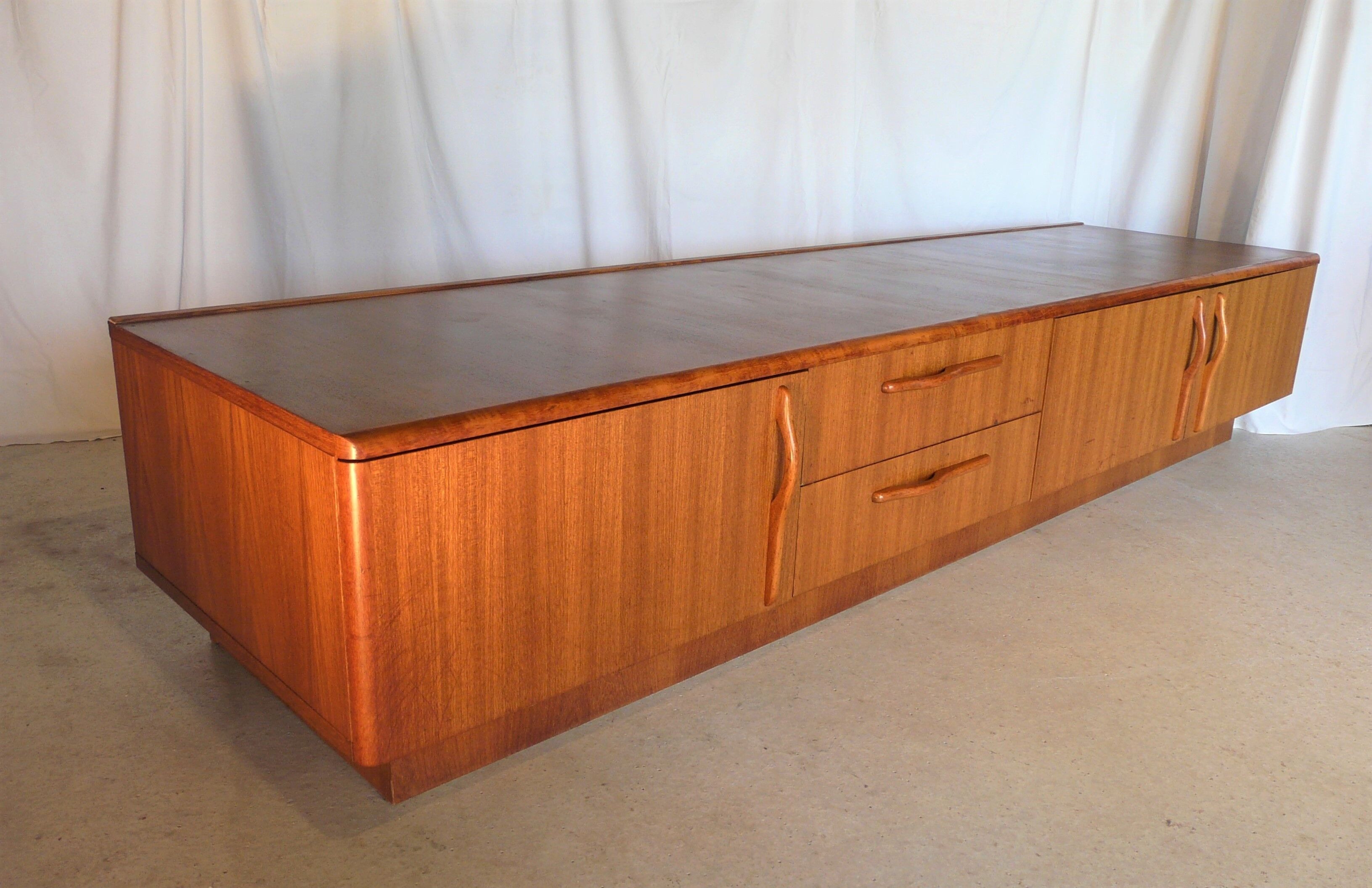 Vintage Scandinavian teak bass row