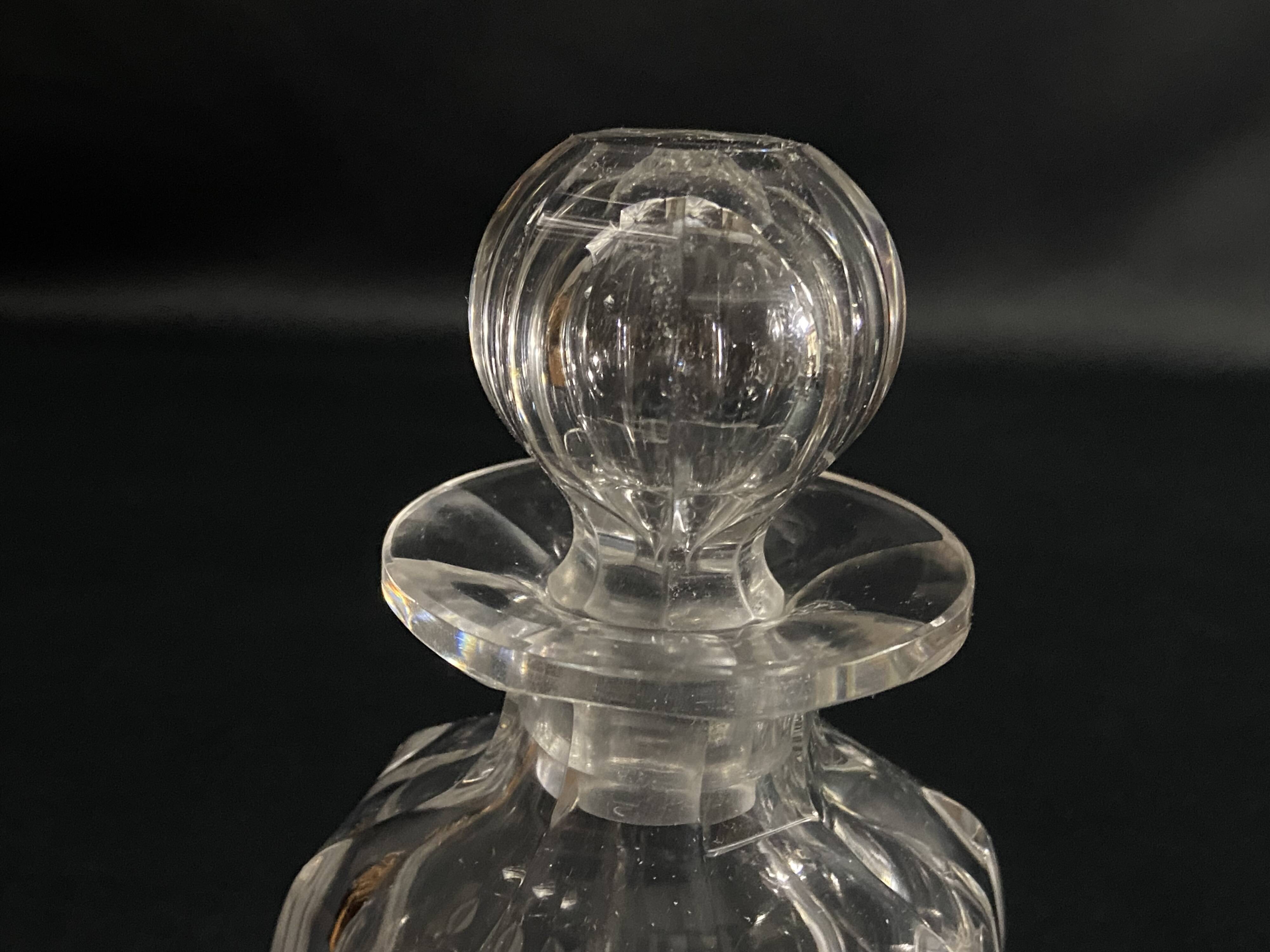 Large crystal perfume bottle by Baccarat, Malmaison model