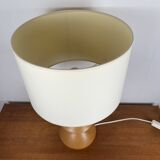 Lampe de table en bois clair, 1980, style minimaliste