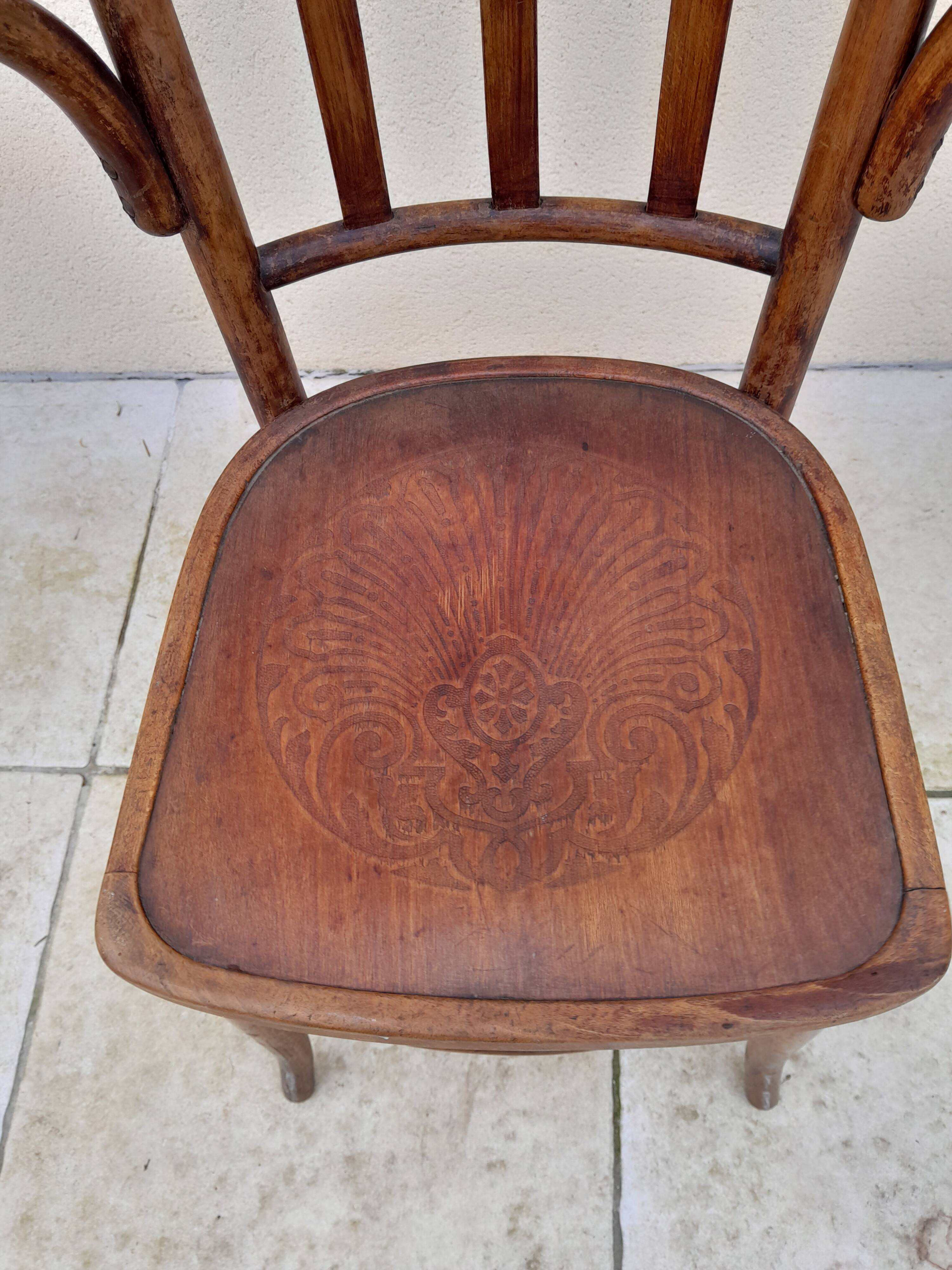 Armchair bistro chair emile cambier old 1900