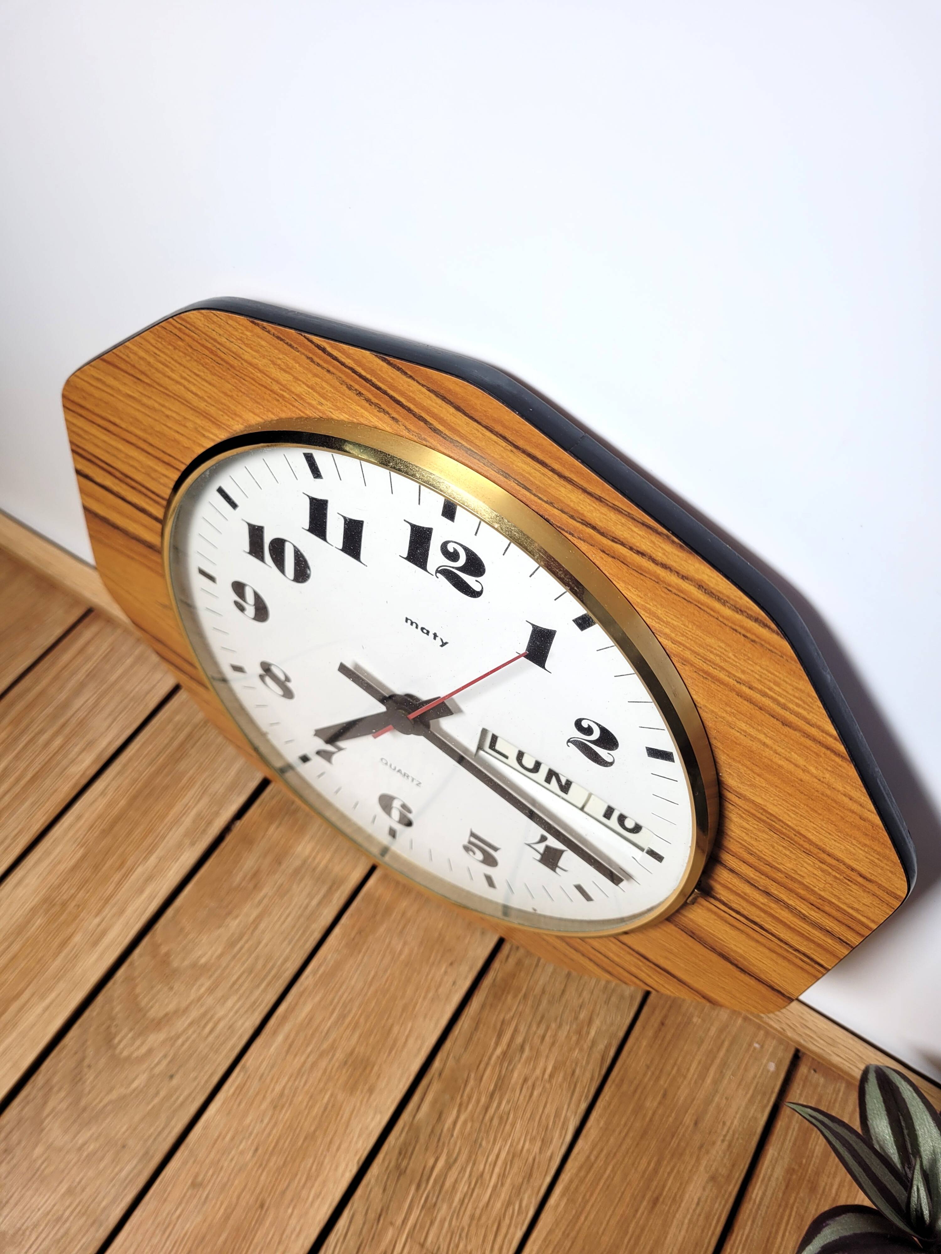 Vintage Maty wall clock 1970