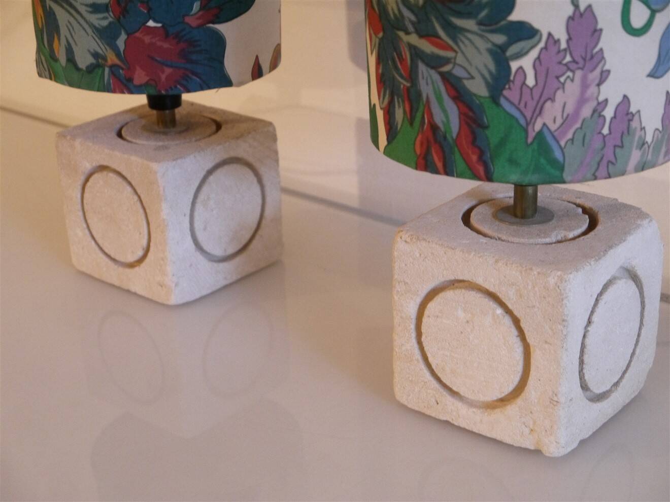 Pair of lamps made of Gard stone, 1970.