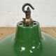 Suspension industrielle en tôle émaillée verte par Revo, années 1950