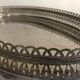 Oval metal service tray