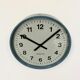 Grey Industrial Italien Wall Clock from Fratelli Solari Udine, 1970s