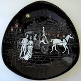 Pair of decorative plates: "Rally" & "Bal at the Opera".