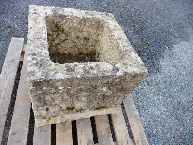 carved stone flower tray in 1950 square