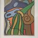Oil painting on canvas "mask" franco prayer (1924) 50 x 60 cm