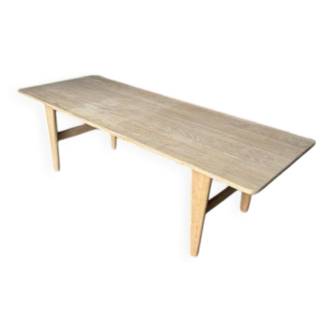 solid oak coffee table - Denmark 70s/80s