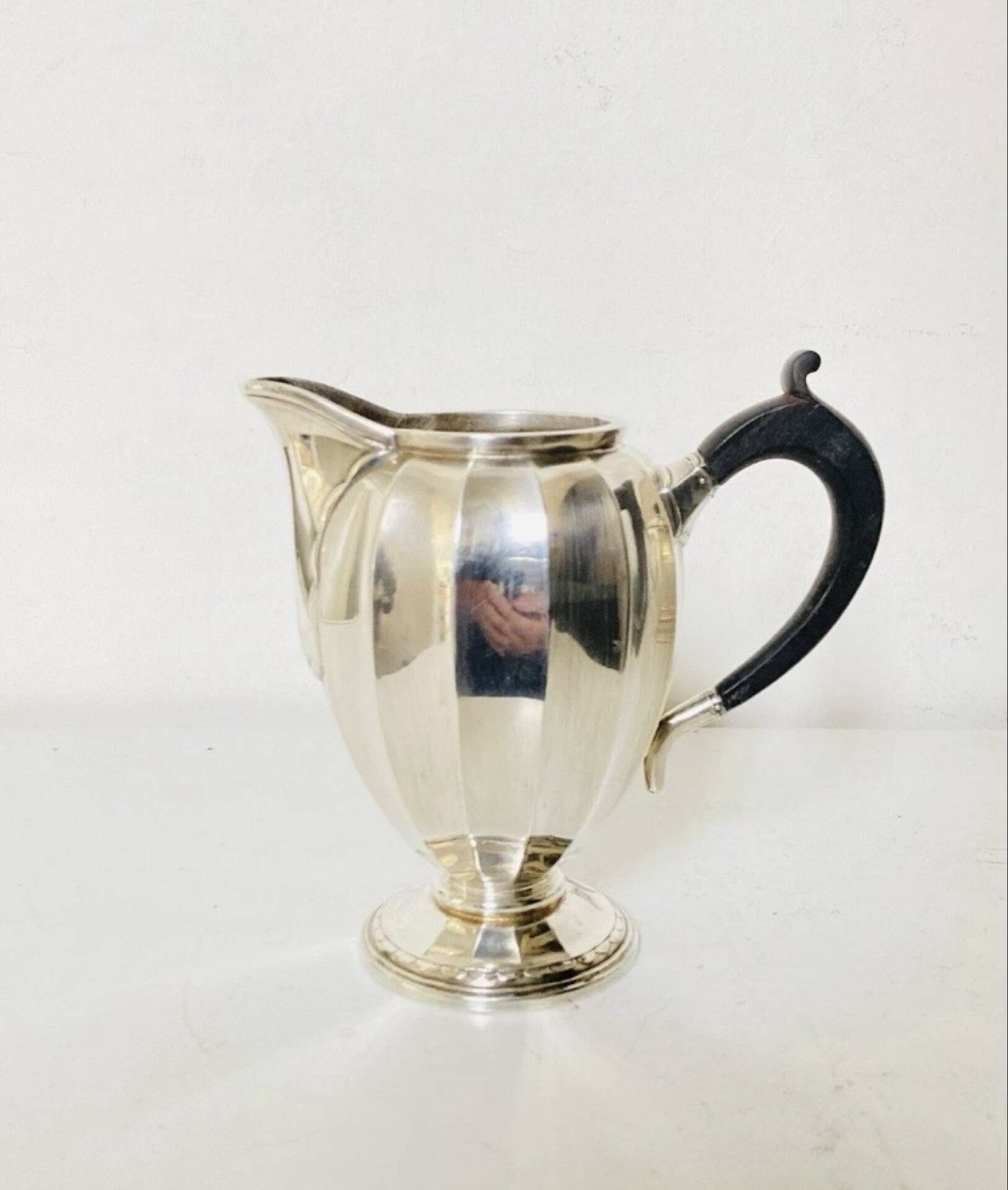Art Deco milk jug CHRISTOFLE early 20th century in silver-plated metal with hallmark
