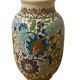 Mid-Century Iznik revival hand painted ceramic vase