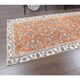Vintage Turkish Oushak Handmade Wool Cotton Orange Runner 80x318