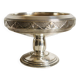 Cup or compotier on art deco pedestal in silver metal