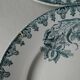 Lot of 6 flat plates Saint Amand Amand in Amandinoise, décor Iris, 1900