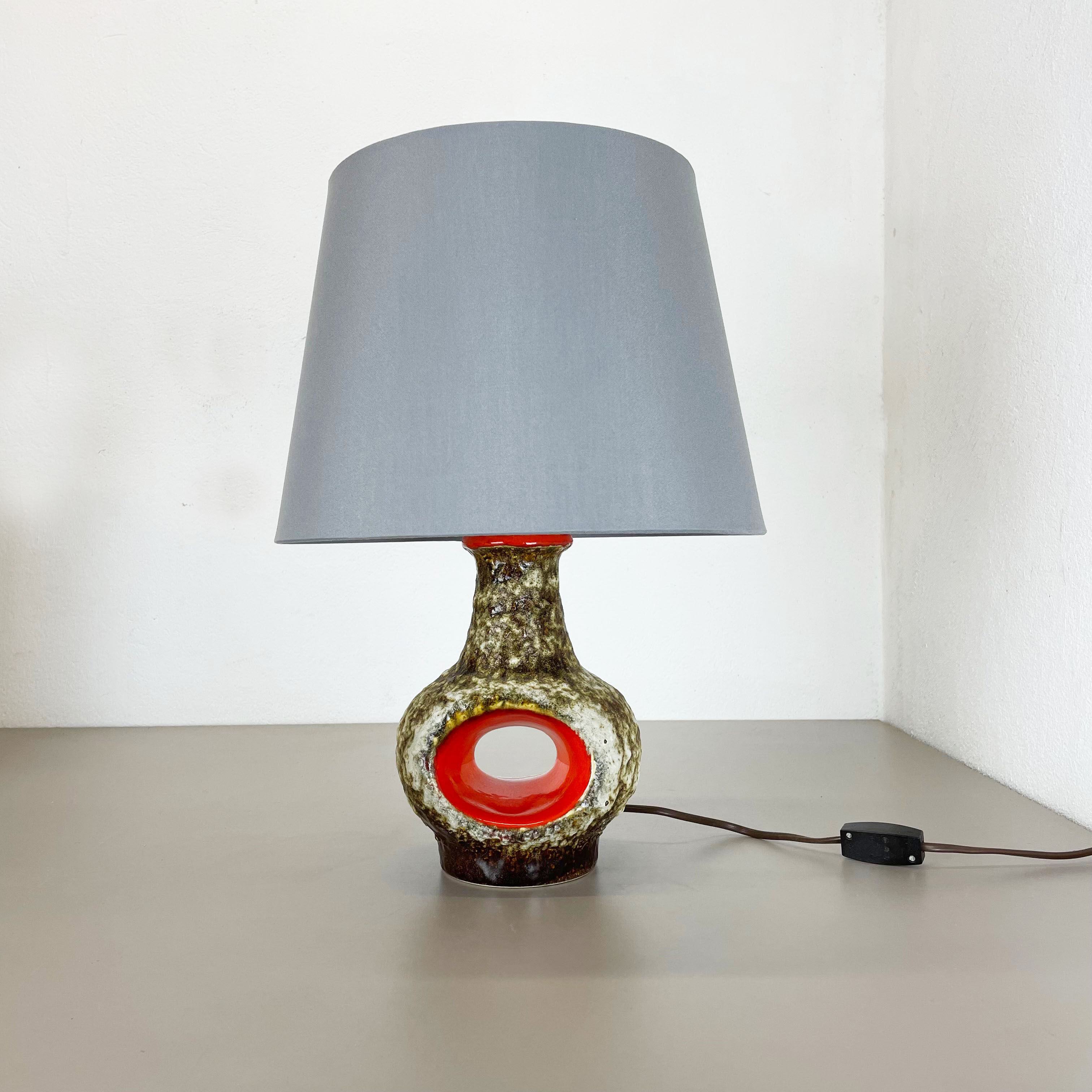 Rare Fat Lava Ceramic Pottery Table Light by Dümler and Breiden, Germany, 1970s
