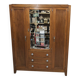 Mid-century armoire with large mirror, wardrobe and chest of drawers