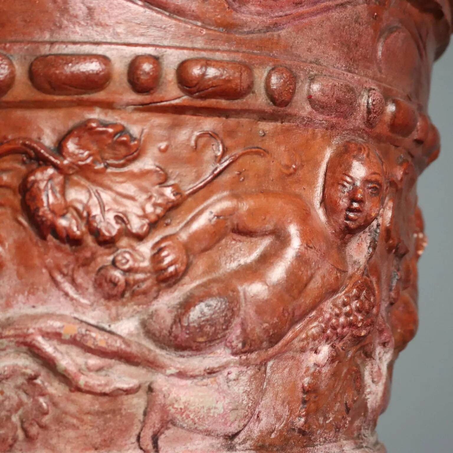 Ancient vase with terracotta stand Italy 20th Century