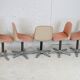 5 chairs "space age", Wilkhahn edition, plastic shells, star steel base. Circa 1970