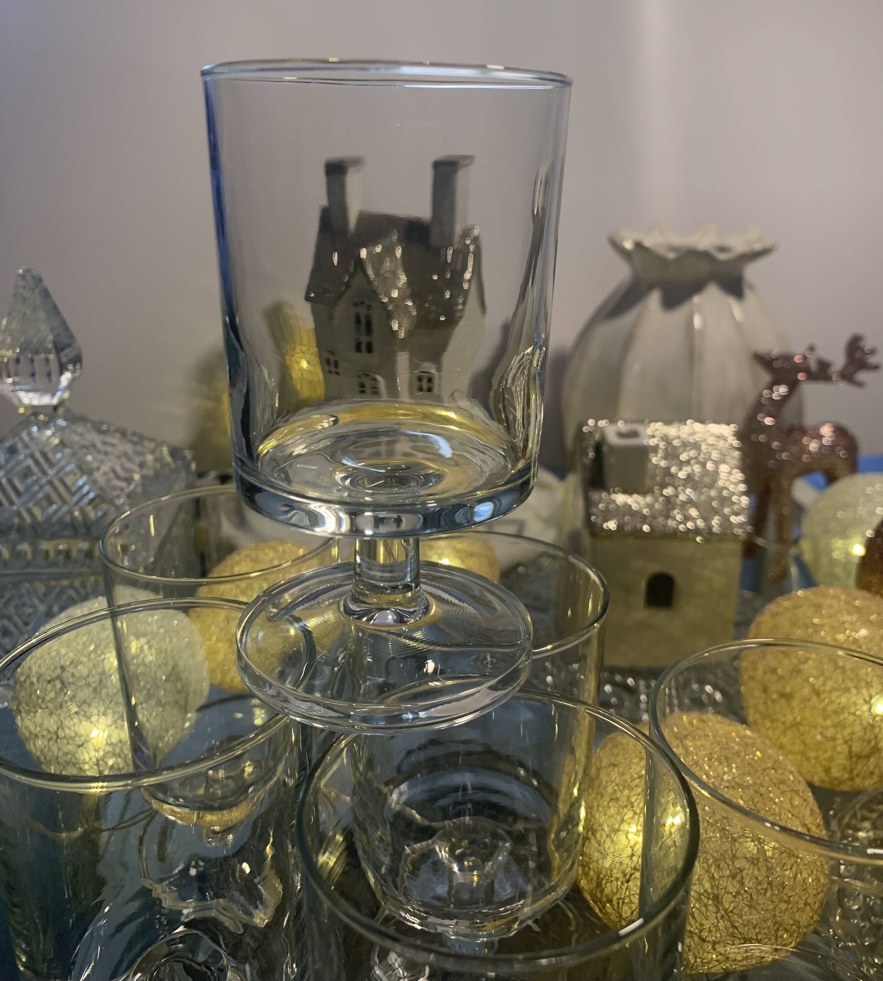 lot of vintage stemmed glasses from the 60s/70s