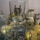 lot of vintage stemmed glasses from the 60s/70s