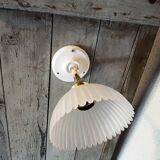 Vintage frosted glass wall light