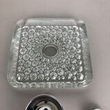 Large glass "bubble" sconces 1970s wall light by Peill & Putzler, Germany