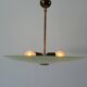 Art Deco ceiling light in green glass, 1940s, Germany