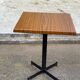 Square bistro table with a wooden central leg Werzalit Bordeaux - France