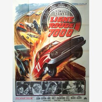 Original movie poster 1965.Ligne red car 7000.course, car