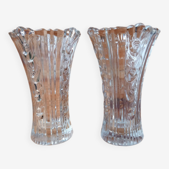 Duo de  vases en verre