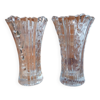 Duo de  vases en verre