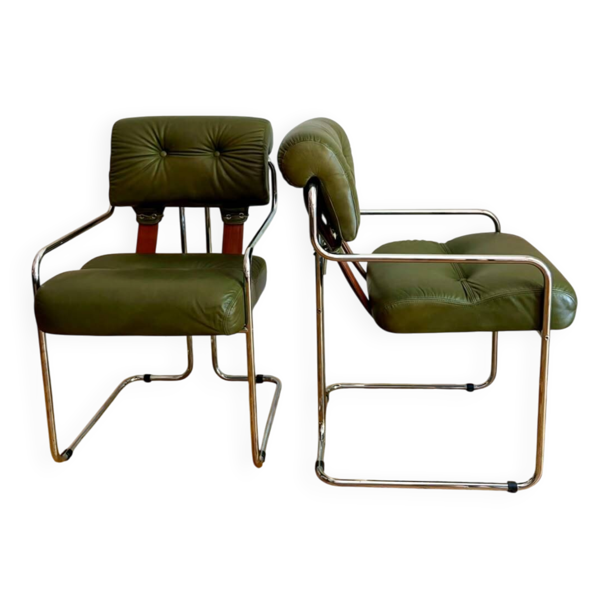 Pair of “Tucroma” armchairs for Hermes Faleschini by I4 Mariani. Italy, 197
